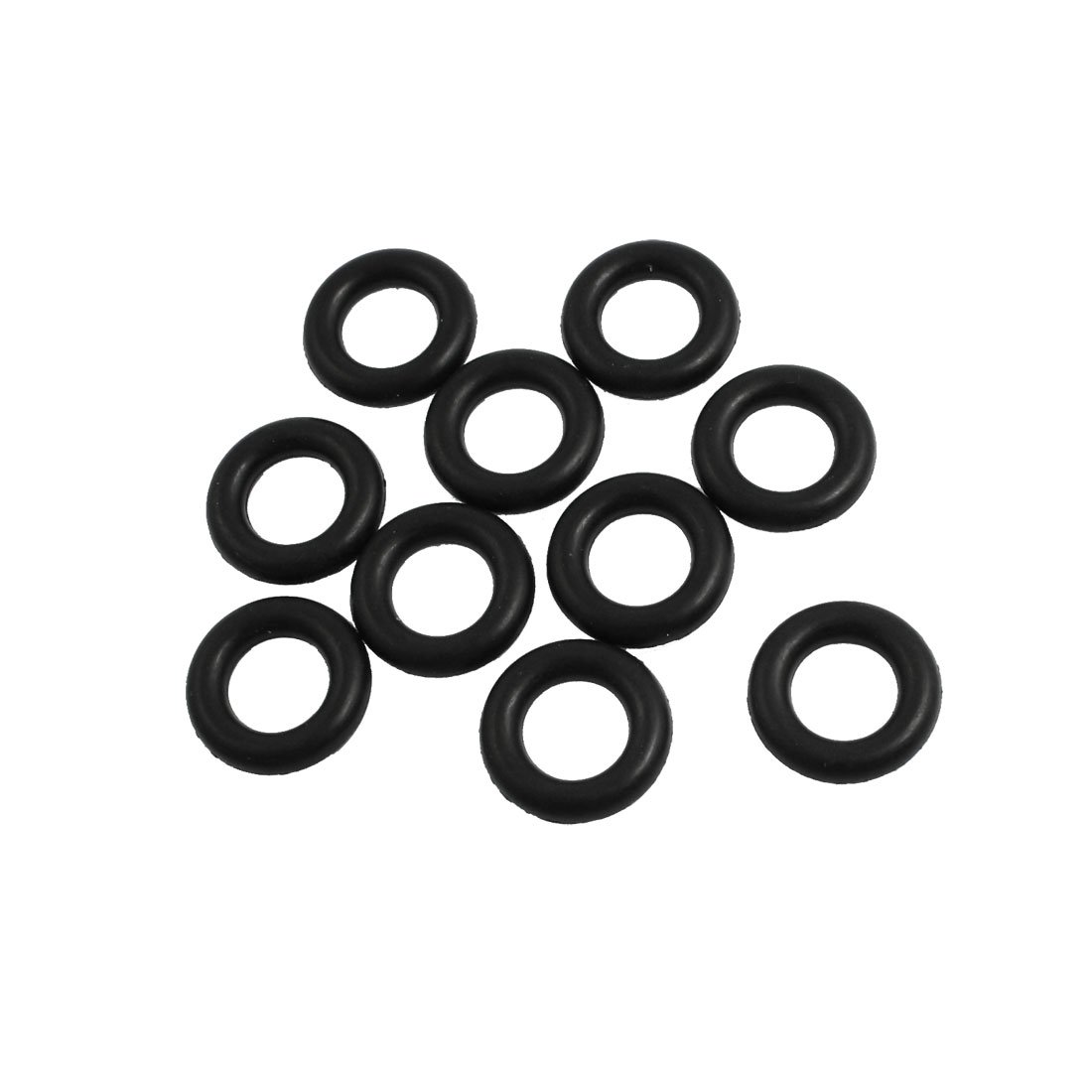 Sourcingmap 4mm x 18mm Black Rubber Sealing O Ring Seal Washer Grommets 10 Pcs