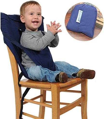 Wonpurs Baby Chair Belt Harness, Portable Travel Safety Belt Booster Feeding High Chair Seat Cover Sack Cushion Bag for Baby Kid Toddler (Blue)