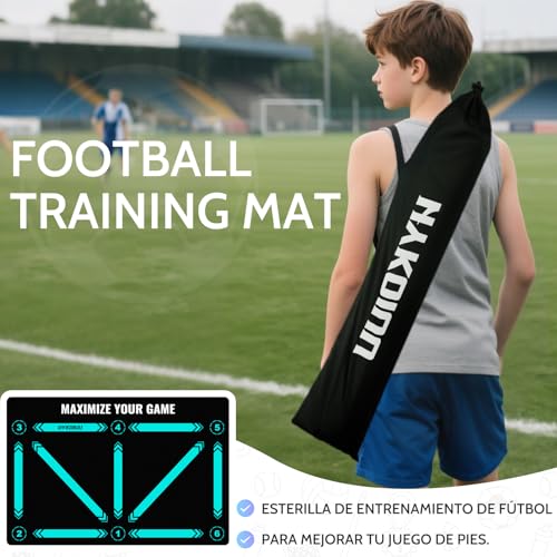 Soccer Training Mat with Video Training Didactic Mat Football Professional Training Mat - Step Training Mat, Corner Field Blanket and Soccer Mat