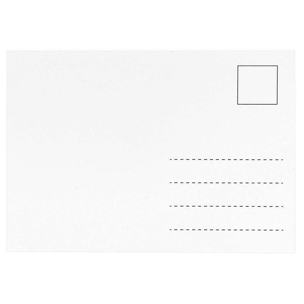 100 blank postcards, white, DIN A6, 10.5 cm x 14.8 cm, printable, sturdy design, 300 g/m²