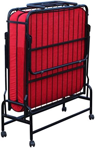 Spacecrafts Folding Bed with Mattress (Red)