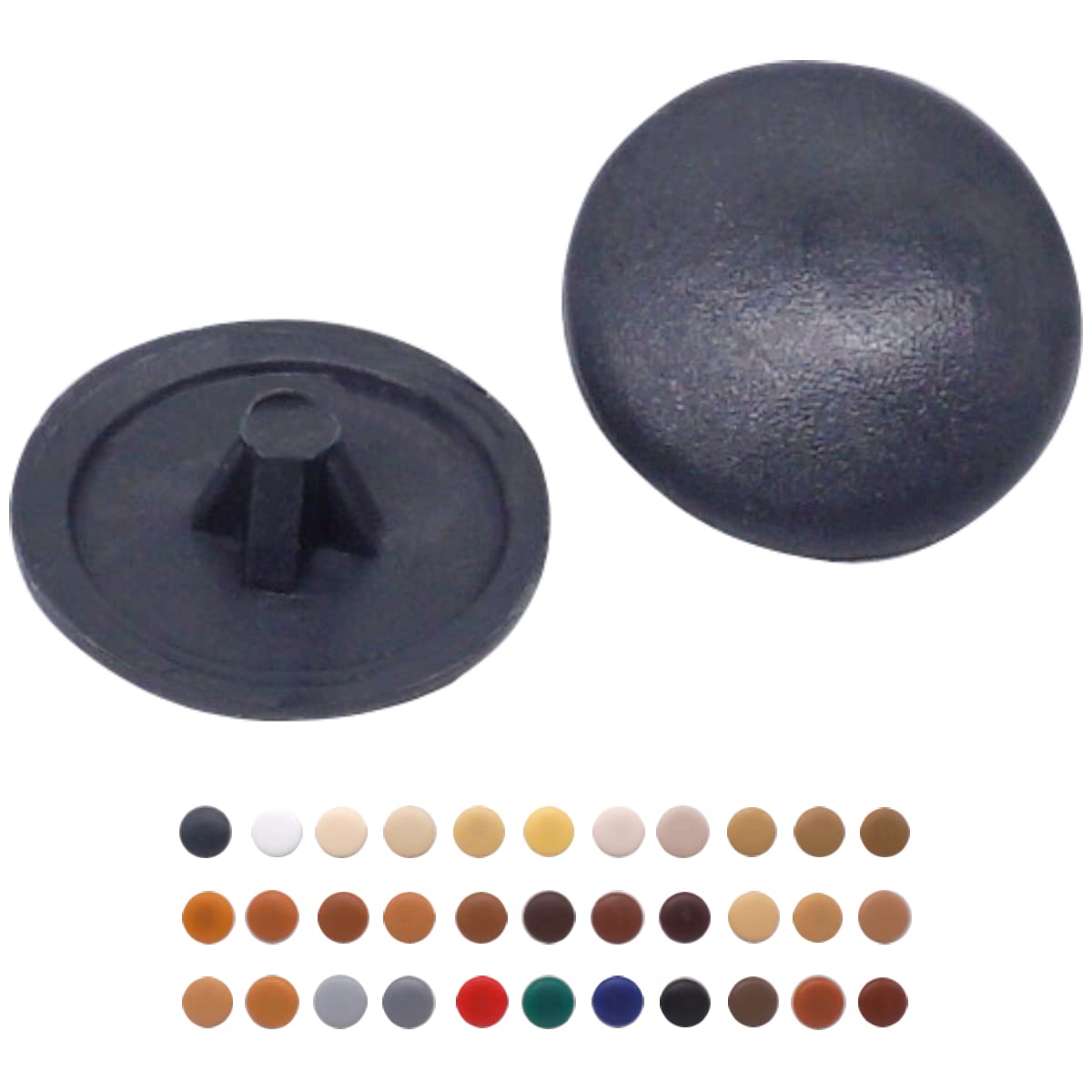 (Pack of 500 pcs) Pozi Screw Cover Caps 12 mm Diameter, Pozidriv Head Clip On Plastic Covers, Furniture Decorative Cap (500, Anthracite S0)