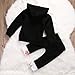 2pcs Baby Boy Girls Hooded Sweatshirt Fox Pattern Top Pants Home Outfits Costume (0-3M, White)