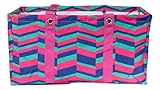 Wireframe All Purpose Large Utility Bag (Pink Blue Green Zig Zag)