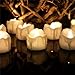 12pcs Warm White Flickering Tea Lights Battery Operated, Flameless Led Tealight Candles for Wedding Holiday Centerpiece Reception