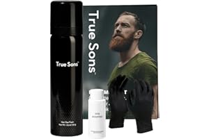 True Sons Hair Dye Foam for Men - Natural Look - Effortless, Multi-Use Dye Kit with Instant Color Booster Applicator, Ammonia