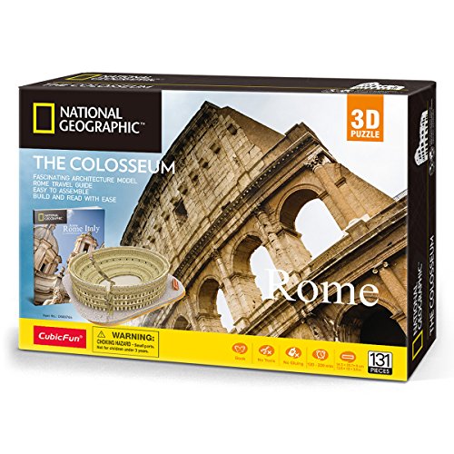CubicFun National Geographic Colosseum 3D Model Puzzle Kits Toy with booklet,DS0976h
