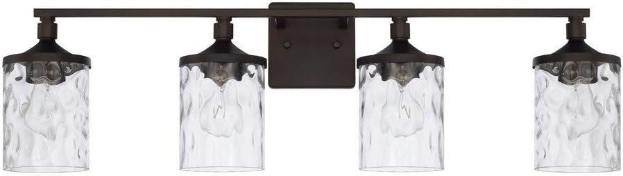 HomePlace 128841BZ-451 Colton Vanity, 4-Light 400 Total Watts, Bronze