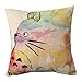 Throw Pillow Cover, Onker Cotton Linen Square Decorative Throw Pillow Case Cushion Cover 18