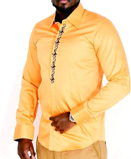 black and orange designer shirt