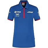 Haas Racing F1 2022 Women's Team Fitted Polo Shirt Blue