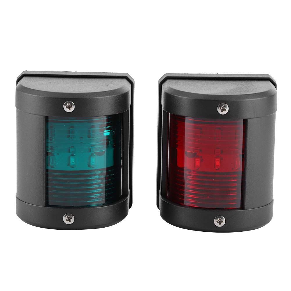 Ladieshow Navigation Signal,Pair of IP66 Signal Lamp Red Green LED Navigation Warning Light for Marine Boat Yacht 12V