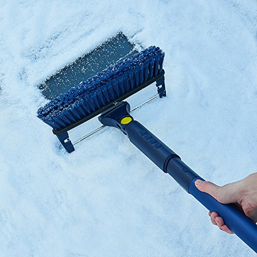 Jscarlife 47"-34"Portable Heavy Duty Snow Shovel Multi-function Car Brush and Ice Scraper with Foam Grip | Auto Snow Removal | Small Car Windshield | Lightweight Tough Durable - Thumbnail 7
