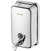 AIKE Polished Stainless Steel Wall Mount Pump Soap Dispenser Polished 17 fl.oz. AK1001