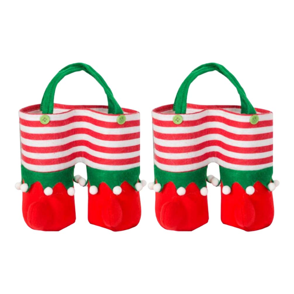 Amosfun 2pcs Bottle Decoration Elf Trousers Gift Bags