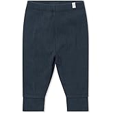 MORI Baby Unisex Premium Ribbed Leggings - Stretchy Pants with Cuffs and Elastic Waist - Viscose from Bamboo and Cotton Blend