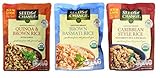 Seeds of Change Organic Heat & Eat Rice Side Dish 3 Flavor Variety Bundle: (1) Quinoa & Brown Rice w/Garlic, (1) Brown Basmati Rice, and (1) Caribbean Style Brown Rice & Red Beans, 8.5 Oz Ea (3 Tot)