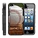 TurtleArmor | Compatible with Apple iPhone SE Case | iPhone 5/5s Case [Hyper Shock] Armor Solid Kickstand Impact Silicone Holster Clip Sports Video Games - Baseball Dirt