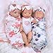 Paradise Galleries Sweet Swaddlers Reborn Trio, Triplets & Baby Doll Twins Set, 16 inch Newborn Preemie Babies Safety Tested for 6+