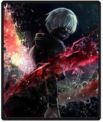 Scottshop Bedsure Blanket Throw,Custom Anime Tokyo Ghoul Soft Cozy and Warm Throw Fleece Blanket 50x60 Inch