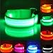 HaMeng Safety Sport Flashing LED Armband Belt with Visibility Light up Glow in the Dark Bracelet for Cycling,Jogging,Walking and Running.Multi color Set of 7