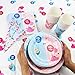 102 Piece Gender Reveal Party Supplies Set Including Banner, Plates, Cups, Napkins, and Tablecloth, Serves 25
