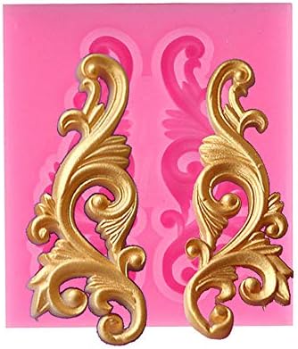 DIY Sugar Craft Cake Vintage Relief Border Silicone Mold Scroll Fondant Molds Cake decorating Tools Chocolate Gum Paste Mold,G