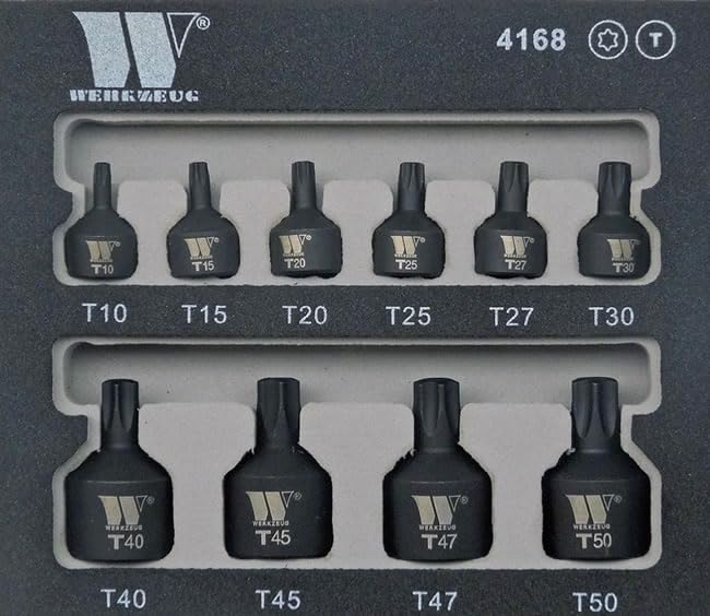 Torx T-Star Bit Socket Set Impact Stubby Low Profile 1/4" 3/8" DR T10-T50