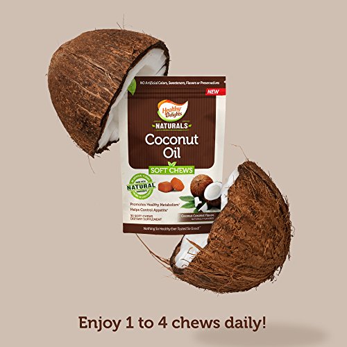 Healthy Delights Naturals, Coconut Oil Soft Chews, Promotes Healthy