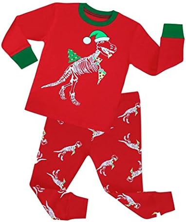 DRAGON VINES Toddler Pajamas Set, 2 Piece Pjs Top + Pants, Kids Birthday Gift Sleepwear