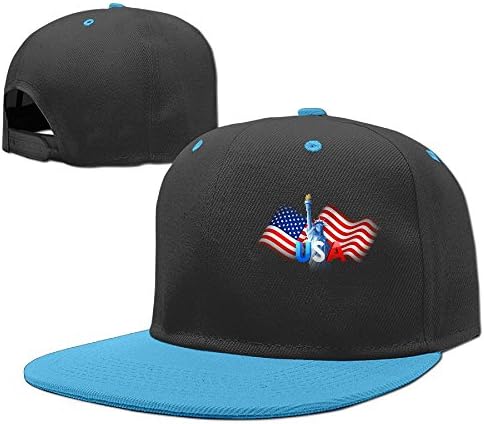 Siwnqk Kids Hip Hop Cap Hat USA's Freedom Royalblue
