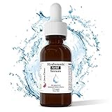 Hyaluronic Acid Serum, Anti-Aging, Anti-Wrinkle Serum with Vitamin C. Intensive Hydration, Plumps Skin, with Organic Aloe and MSM, for All Skin Types, All Natural and Organic, 1 Ounce.