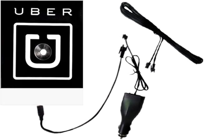 Amazon Uber El 点滅 車用ステッカー 窓に付けるグローライトサインステッカー Dc12 Vインバーター付き 外装 エアロパーツ 車 バイク
