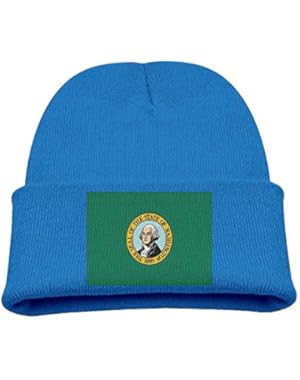 Washington State Flag Kid's Hats Winter Funny Soft Knit Beanie Cap children Unisex