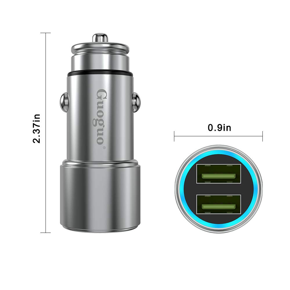 Car Charger,Adapter for iPhone 6/6s/7/8/XS/Max/XR,Samsung Galaxy S7/S8/S9/S9Plus,LG G5/6/7/V30/V40 and Other Smartphones/Tablets,Dual QC3.0 USB Cigarette Lighter