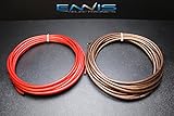 8 GAUGE WIRE 50 FT TOTAL 25 FT BLACK 25 FT RED AWG CABLE BY ENNIS ELECTRONICS POWER GROUND STRANDED CAR SOLAR AUTOMOTIVE
