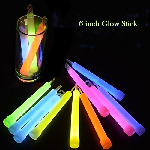 COVOD 6" Glow Stick Chemical Light Sticks 12pcs Industrial Grade 12 Hours Duration for Camping Parties Bars Festivals Celebrations Outing Fields Survival Kits Military (12, Multicolor)