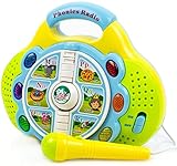 Toysery Phonics Radio Toy for Kids - Educational Learning Toy with Microphone, Music and Colorful Lights - Battery Operated.