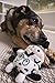 HEAR DOGGY! Flattie Cow Silent Squeak Plush Dog Toy w/ Chew Guard Technology - Black/White, Large