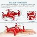 Drone for Kids Headless Mini RC Quadcopters Foldable Remote Control Helicopter Drones 2.4Ghz 6-Axis Gyro 4 Channels Indoor Flying Airplane With 3D Flip One Key Return for Beginner Drone Training (Red)