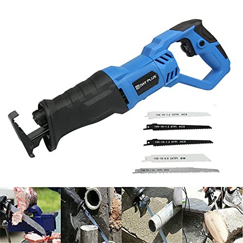 Säbelsäge Professional 5 Stück Sägeblätter 900W Elektrischer Säbelsäge max. Schnitttiefe Holz/160 mm Hohlstahlrohr/60 mm…