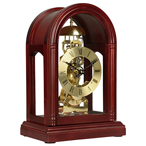 Hense Regulator Mechanical WindUp Mantel Chime Clocks with Clear Doors