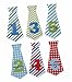 Mud Pie Boy Necktie Milestone Stickers, Multi Blue