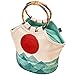 Artovida Artists Collective Lunch Purse | 11 x 15 x 6 Inches Large Reusable Insulated Lunch Tote with Inside Pocket - Design by Budi Kwan (Indonesia) The Ocean, The Sea, The Wave - Bamboo