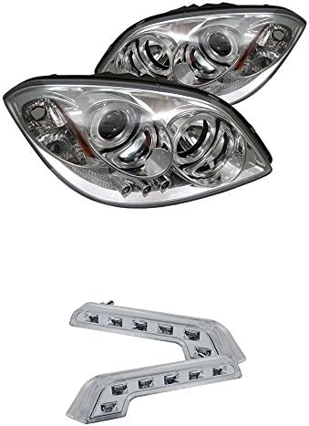 6000k Slim Xenon HID Kit+2005-2010 Chevy Cobalt Halo LED Projector Head Lights