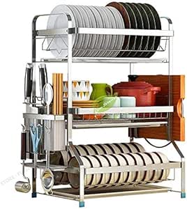 Organizador de accesorios de cocina con ganchos de pared para ollas y