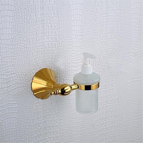 LAONA European style all copper, titanium, golden petal base, bathroom fittings, toilet brush rack, towel ring, toilet paper rack,Soap dispenser