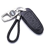 QZS Key Chain Fob Cover Shell Remote Case Bag Black for Ford Edge Escape Explorer Focus Lincoln MKS MKT MKX MKZ Keyless Entry Smart Remote 5 Buttons(Ford-4 Black)