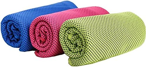 Cool Towel Headband, Microfiber Cooling Towel, Instant Chill Pad, Altra Compact Soft Breathable Sport Towel, Lightweight, Chemical Free, Idea for Workout, Fitness, Running, Yoga, 40''×12'' (Green)