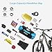 LIXADA Bike Handlebar Bag, Cycling Handlebar Storage Bag Mountain Bicycle Front Frame Bag Pannier Pouch with Roll Top Closure Waterproof for Road Mountain Bike Outdoor